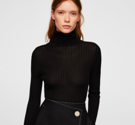 Ribbed knit sweater